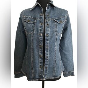 Limited Too Y2K Fitted Stretch Denim Jacket Button Front Size XXL
